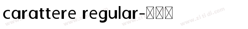 carattere regular字体转换